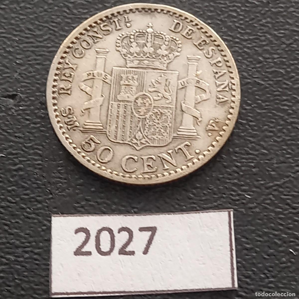 Monedas de Espa&ntilde;a: Espa&ntilde;a 50 c&eacute;ntimos 1900 - Foto 2
