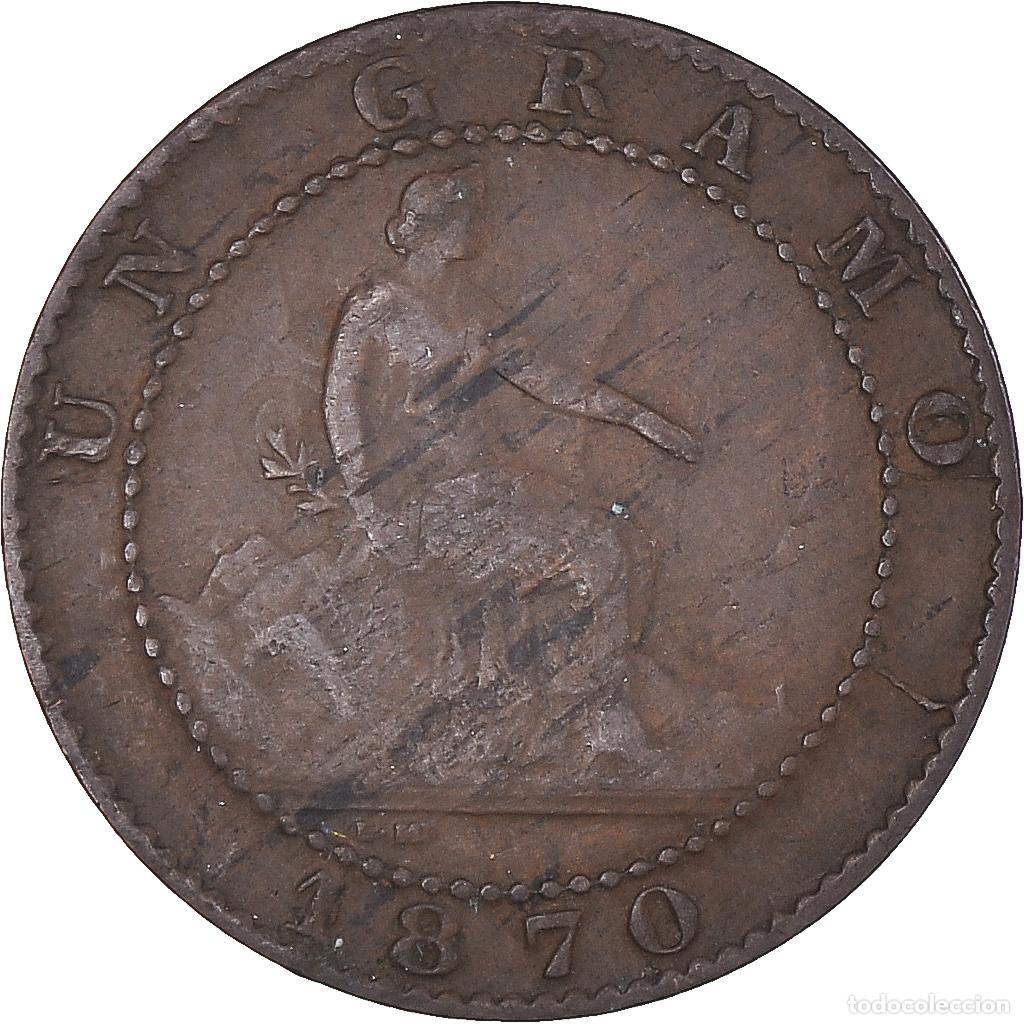 Monedas de Espa&ntilde;a: [#1463541] Moneda, Espa&ntilde;a, Centimo, 1870 - Foto 1