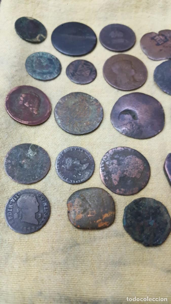 Monedas de Espa&ntilde;a: LOTE DE 36 COBRES ANTIGUOS - Foto 2