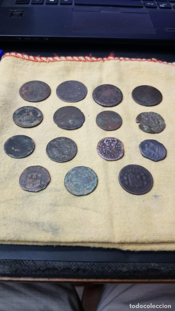 Monedas de Espa&ntilde;a: LOTE DE 15 COBRES ESPA&Ntilde;OLES - Foto 2