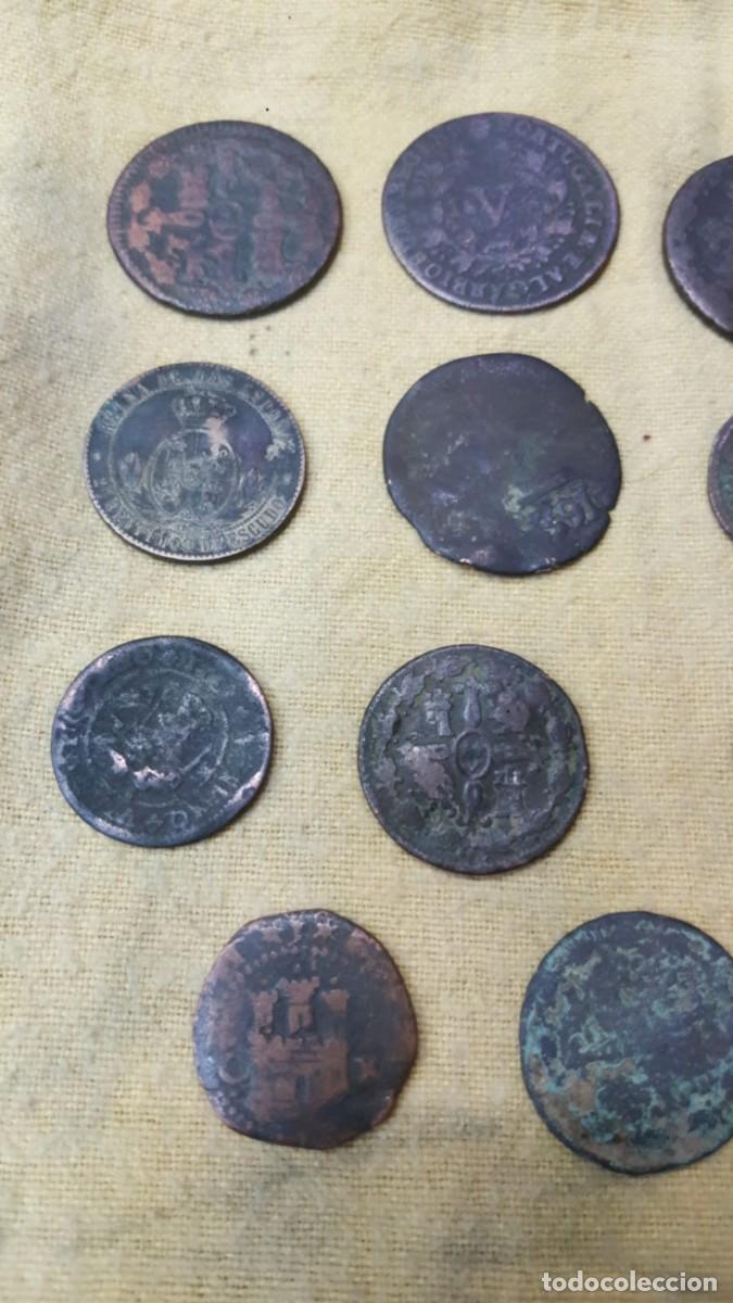 Monedas de Espa&ntilde;a: LOTE DE 15 COBRES ESPA&Ntilde;OLES - Foto 3