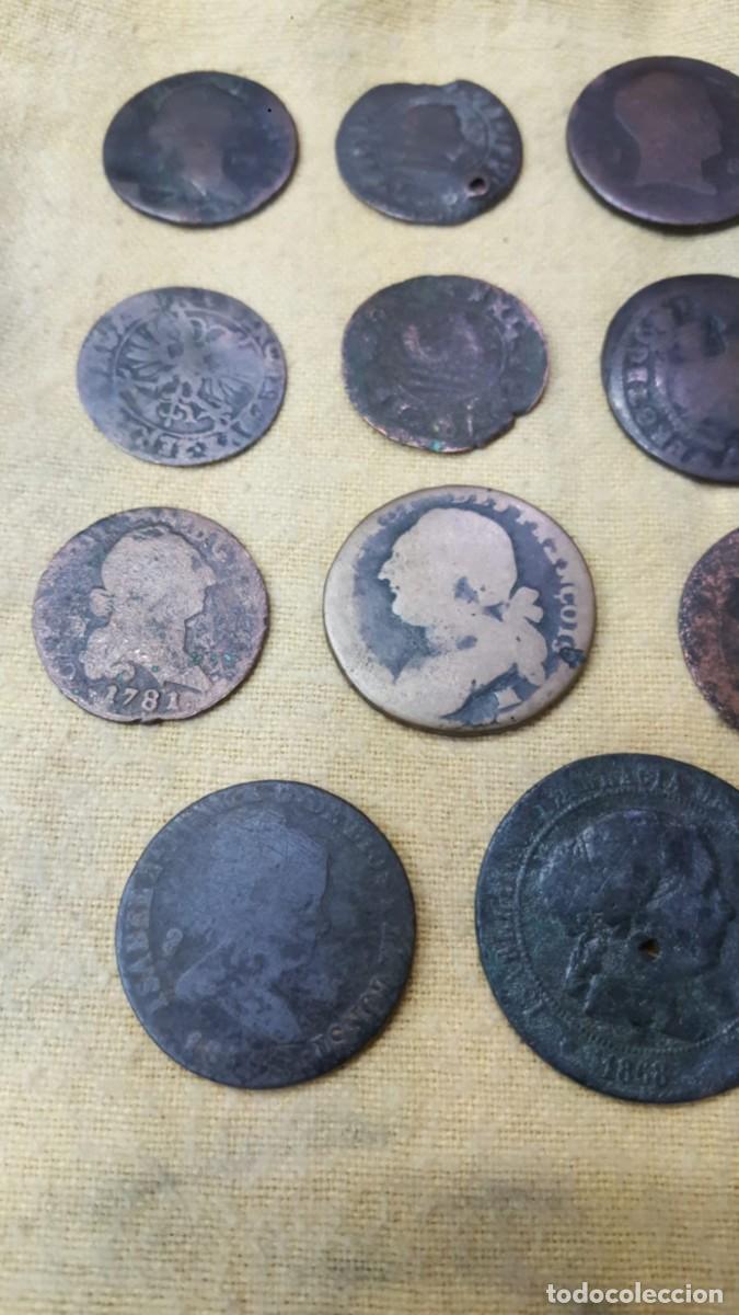 Monedas de Espa&ntilde;a: LOTE DE 15 COBRES ESPA&Ntilde;OLES - Foto 2