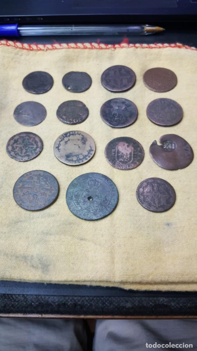 Monedas de Espa&ntilde;a: LOTE DE 15 COBRES ESPA&Ntilde;OLES - Foto 4