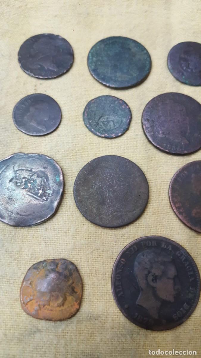 Monedas de Espa&ntilde;a: LOTE DE 15 COBRES ESPA&Ntilde;OLES - Foto 2