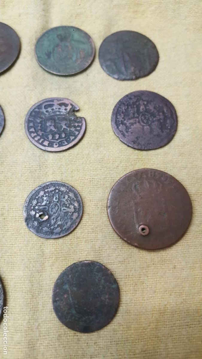 Monedas de Espa&ntilde;a: LOTE DE 15 COBRES ESPA&Ntilde;OLES - Foto 5