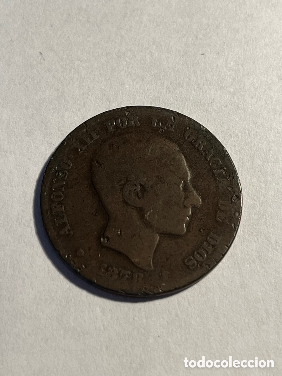 Monedas de Espa&ntilde;a: Diez C&eacute;ntimos Alfonso XII 1878 - Foto 1