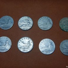 Monedas de España: LOTE DE 8 MONEDAS DE PLATA 2 PESETAS