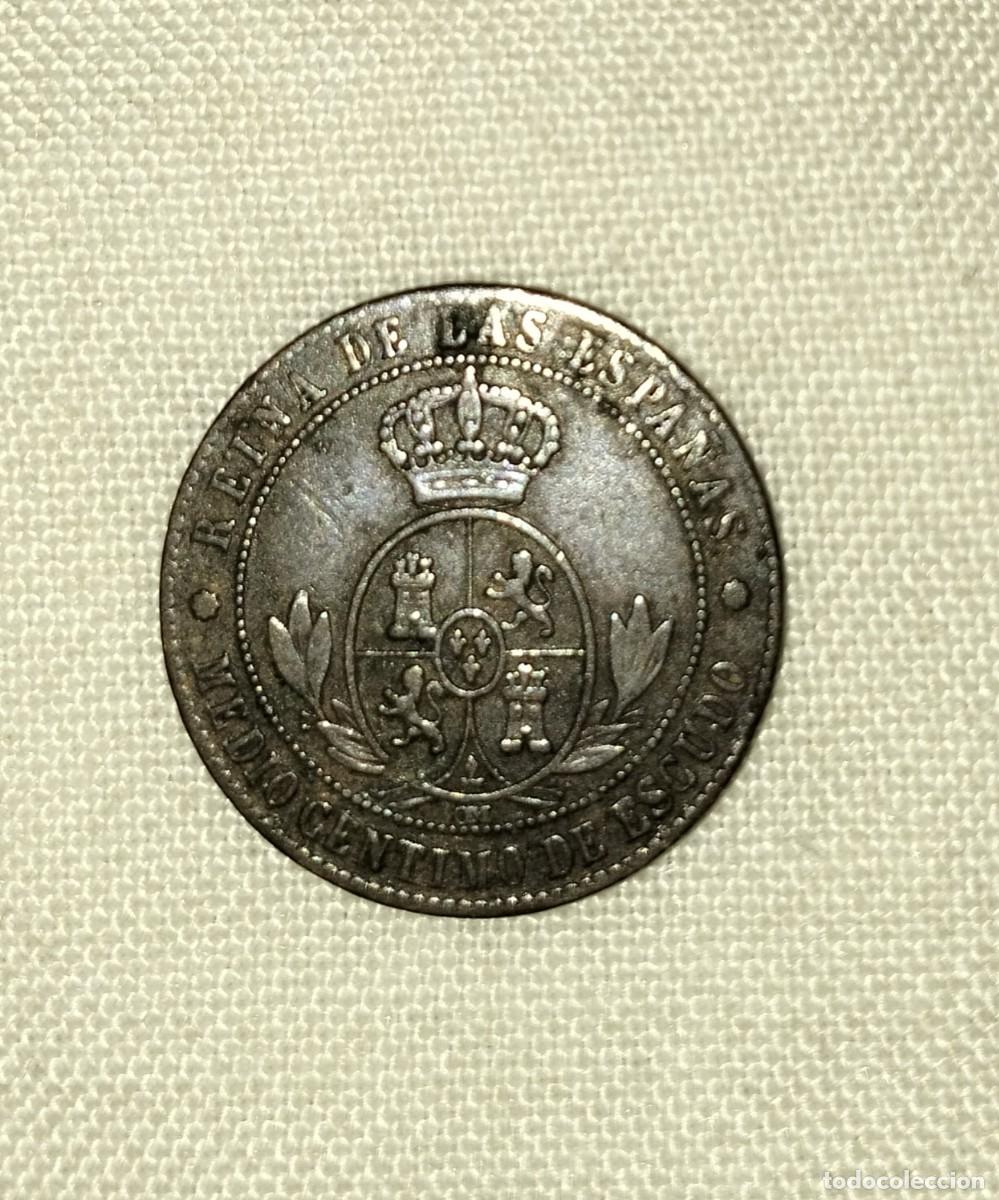 Monedas de Espa&ntilde;a: Moneda medio c&eacute;ntimo 1867 - Foto 2