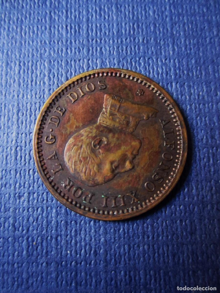 Monedas de Espa&ntilde;a: Moneda Alfonso XIII 1912 de Dos 2 Centimos - Foto 3