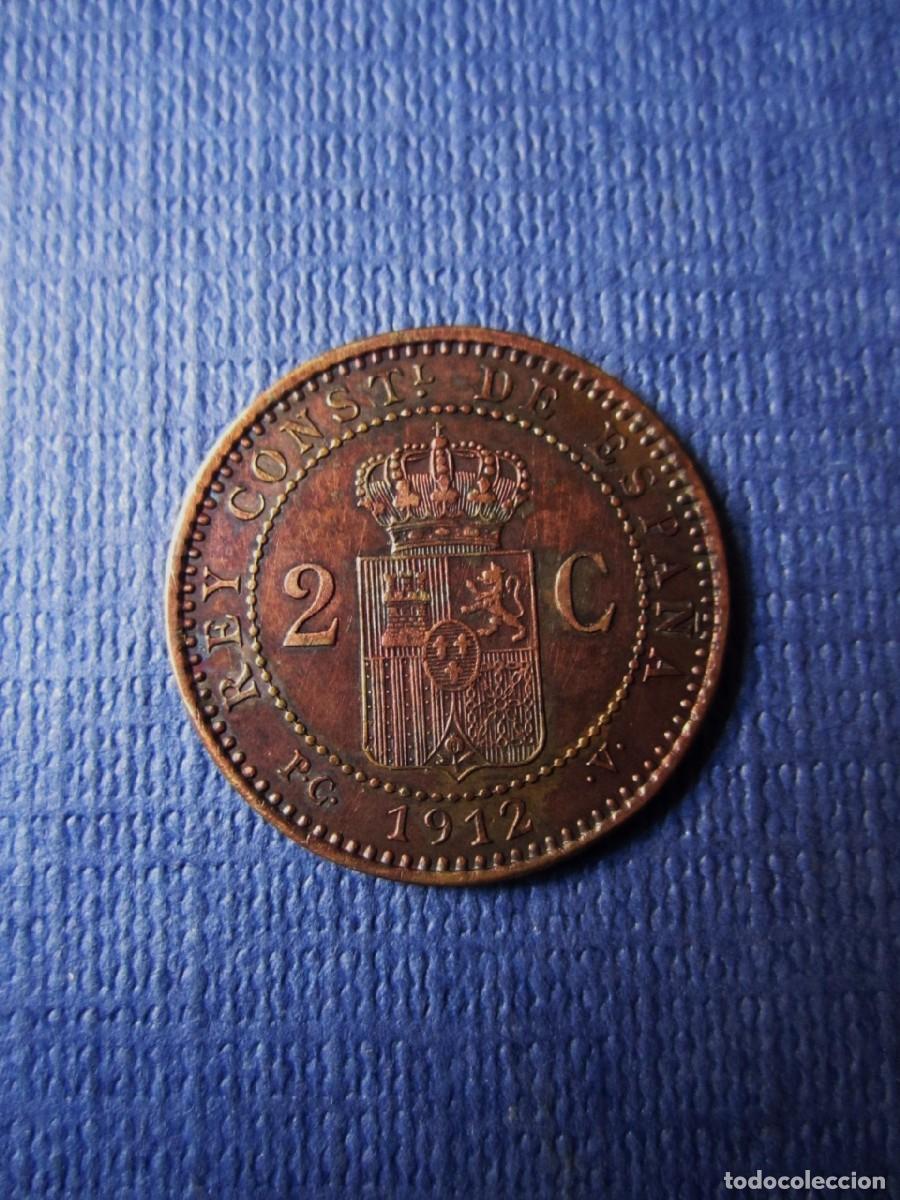 Monedas de Espa&ntilde;a: Moneda Alfonso XIII 1912 de Dos 2 Centimos - Foto 7