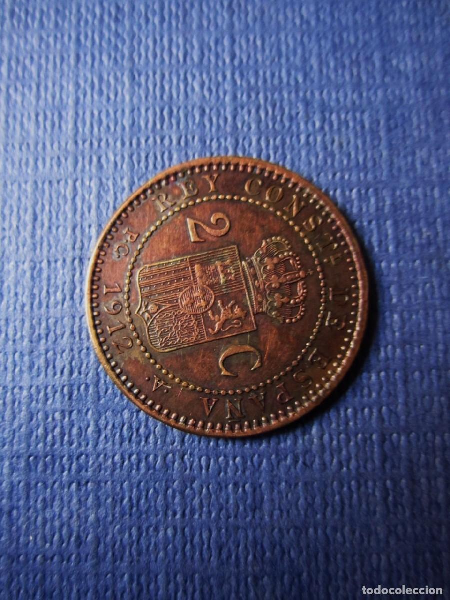 Monedas de Espa&ntilde;a: Moneda Alfonso XIII 1912 de Dos 2 Centimos - Foto 8