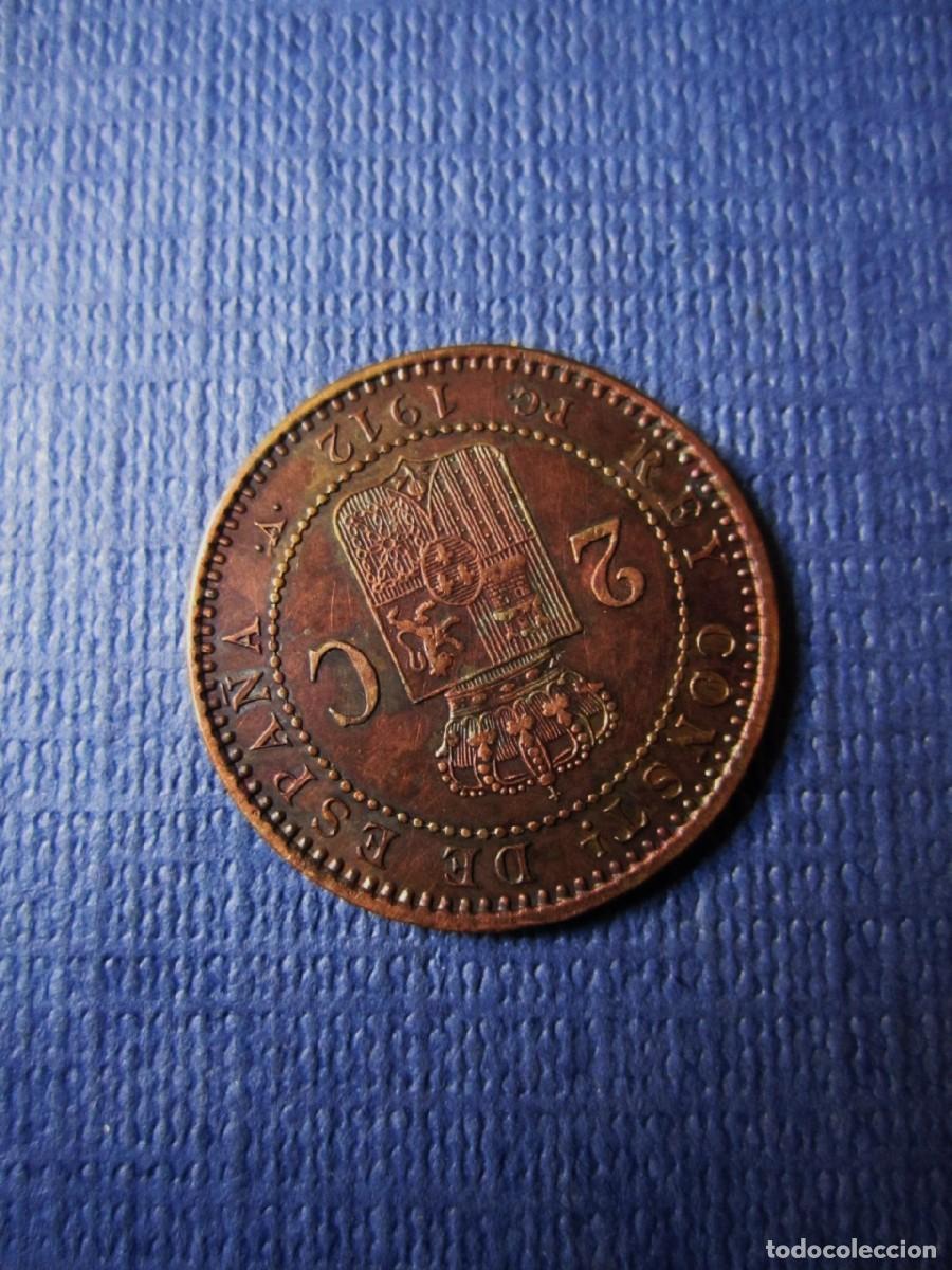 Monedas de Espa&ntilde;a: Moneda Alfonso XIII 1912 de Dos 2 Centimos - Foto 9