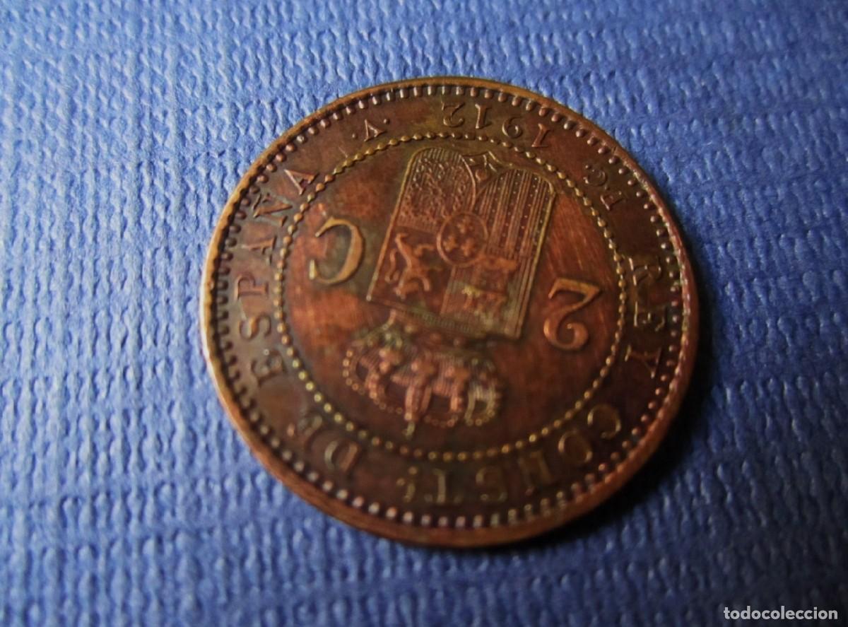Monedas de Espa&ntilde;a: Moneda Alfonso XIII 1912 de Dos 2 Centimos - Foto 12