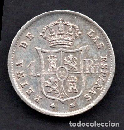 Monedas de Espa&ntilde;a: ISABEL II - 1 REAL de PLATA - MADRID 1859 - Foto 2