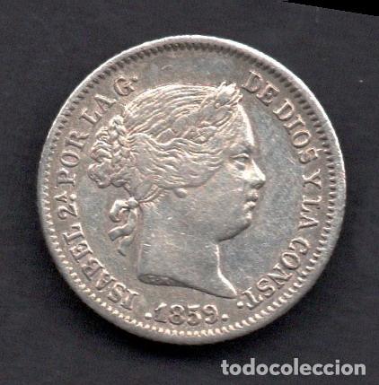 Monedas de Espa&ntilde;a: ISABEL II - 1 REAL de PLATA - MADRID 1859 - Foto 1