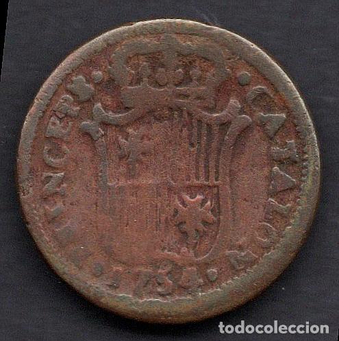 Monedas de Espa&ntilde;a: FERNANDO VI - 1 ARDITE CATALU&Ntilde;A 1754 - Foto 1