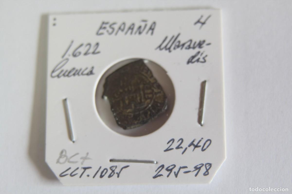 Monedas de Espa&ntilde;a: Moneda de 4 Maraved&iacute;s de 1622 CCT.1085 CUENCA en BC+ - Foto 1