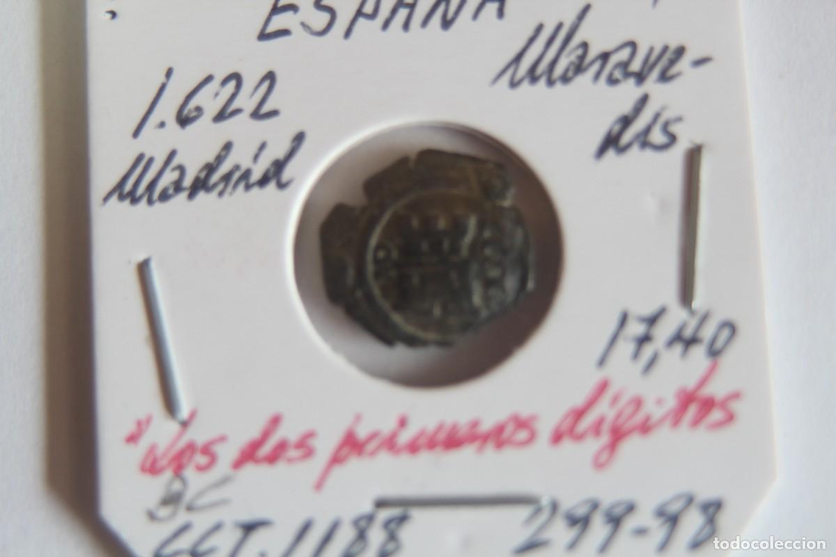 Monedas de Espa&ntilde;a: Moneda de 4 Maraved&iacute;s de 1622 CCT.1188 MADRID en BC - Foto 1