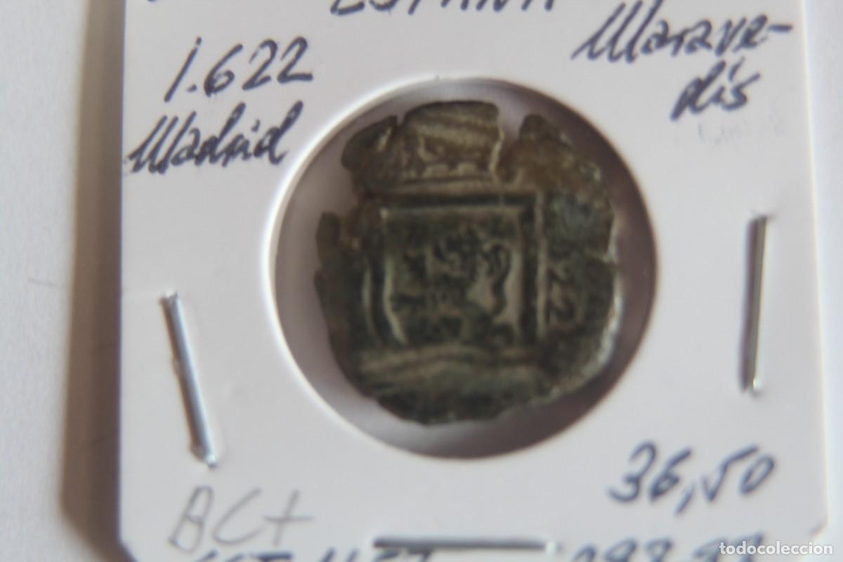 Monedas de Espa&ntilde;a: Moneda de 8 Maraved&iacute;s de 1622 MADRID en BC+ - Foto 1