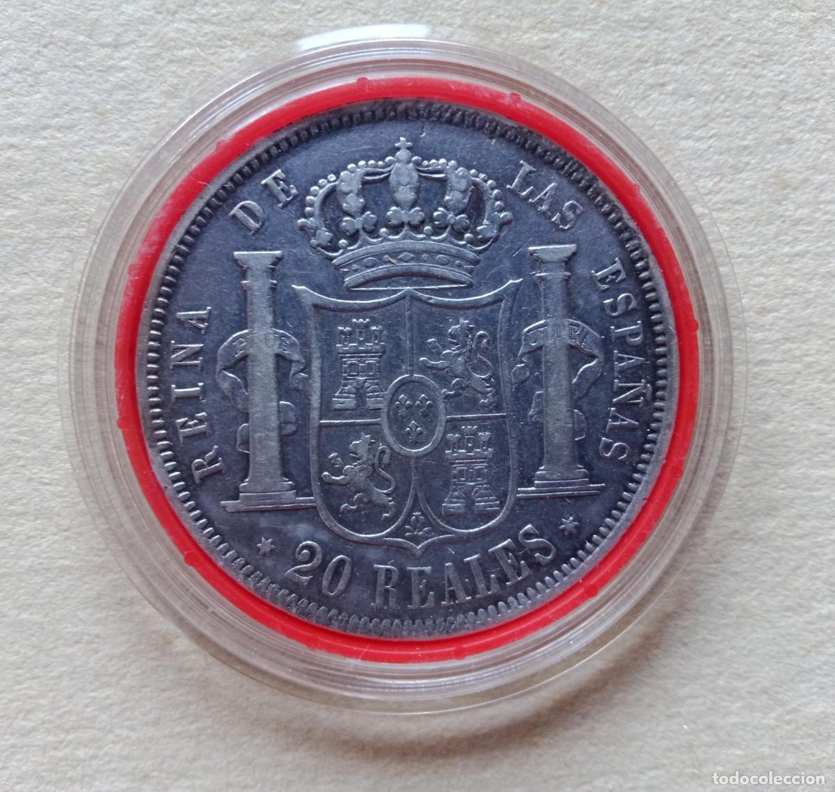 Monedas de Espa&ntilde;a: ISABEL II - 20 REALES PLATA - 1850 - Foto 3