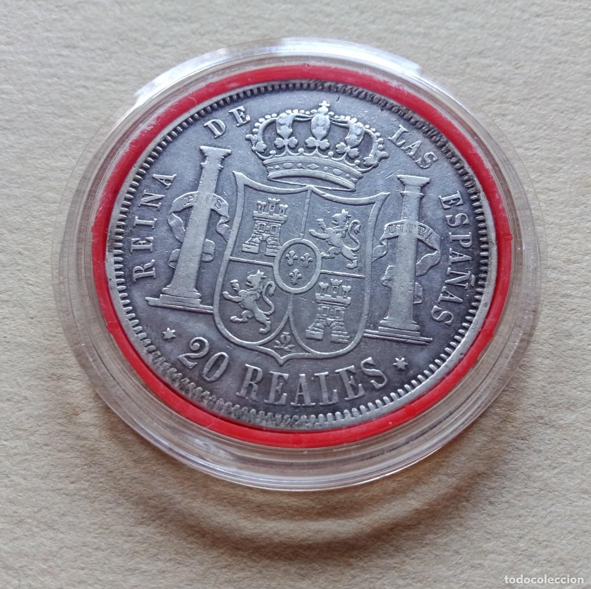 Monedas de Espa&ntilde;a: ISABEL II - 20 REALES PLATA - 1850 - Foto 4