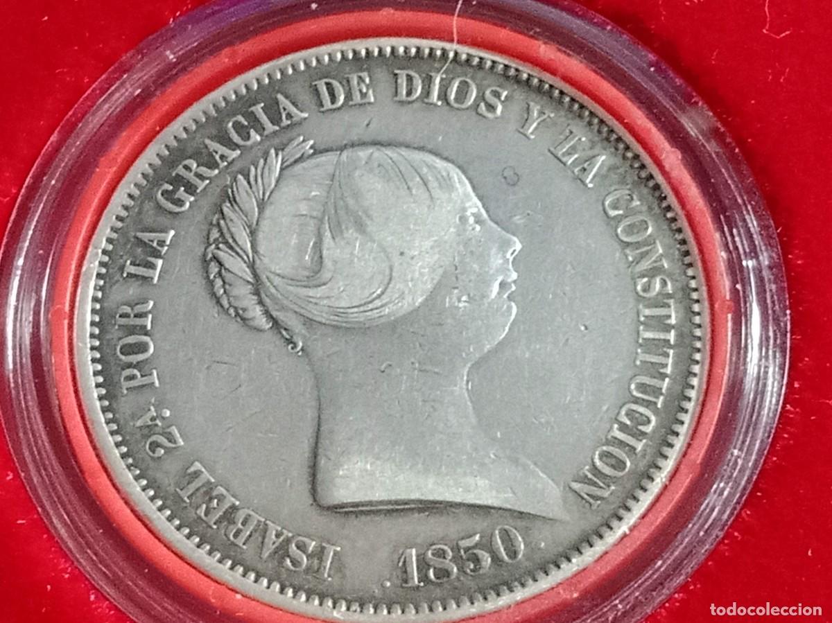 Monedas de Espa&ntilde;a: ISABEL II - 20 REALES PLATA - 1850 - Foto 10