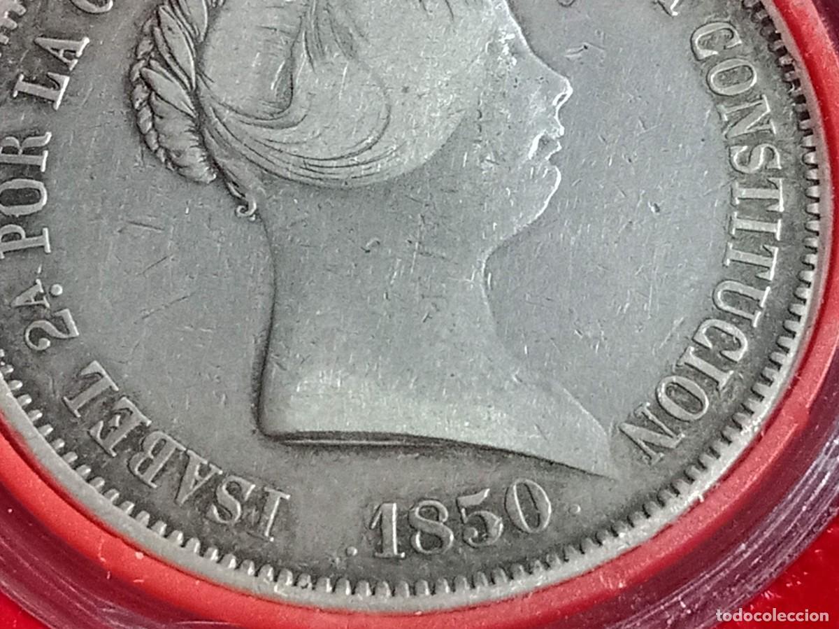 Monedas de Espa&ntilde;a: ISABEL II - 20 REALES PLATA - 1850 - Foto 12