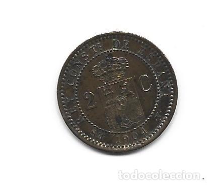 Monedas de Espa&ntilde;a: ALFONSO XIII- 2 CENTIMOS- 1904*04-SMV - Foto 2