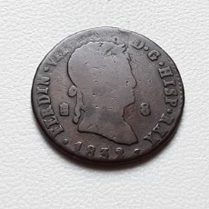 Monete da Spagna: FERNANDO VII 8 MARAVEDÍS SEGOVIA 1832 BC+