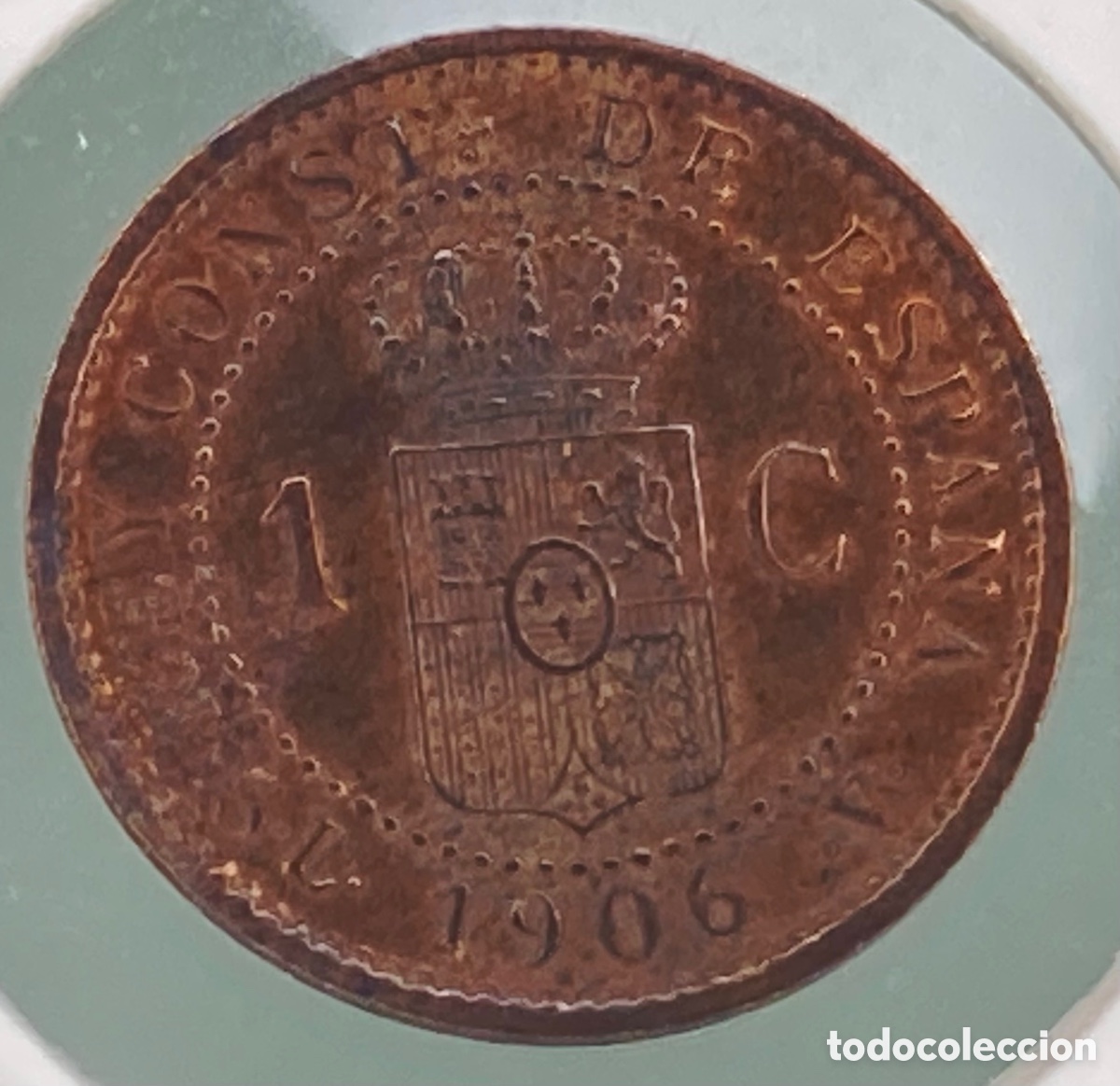 Monedas de Espa&ntilde;a: MONEDA ALFONSO XIII 1 CENTIMO 1906 SLV - Foto 3