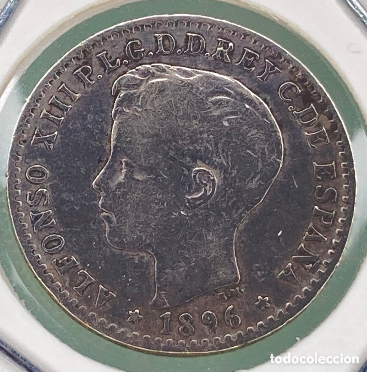 Monedas de Espa&ntilde;a: MONEDA ALFONSO XIII 10 CENTIMOS 1896 - Foto 2