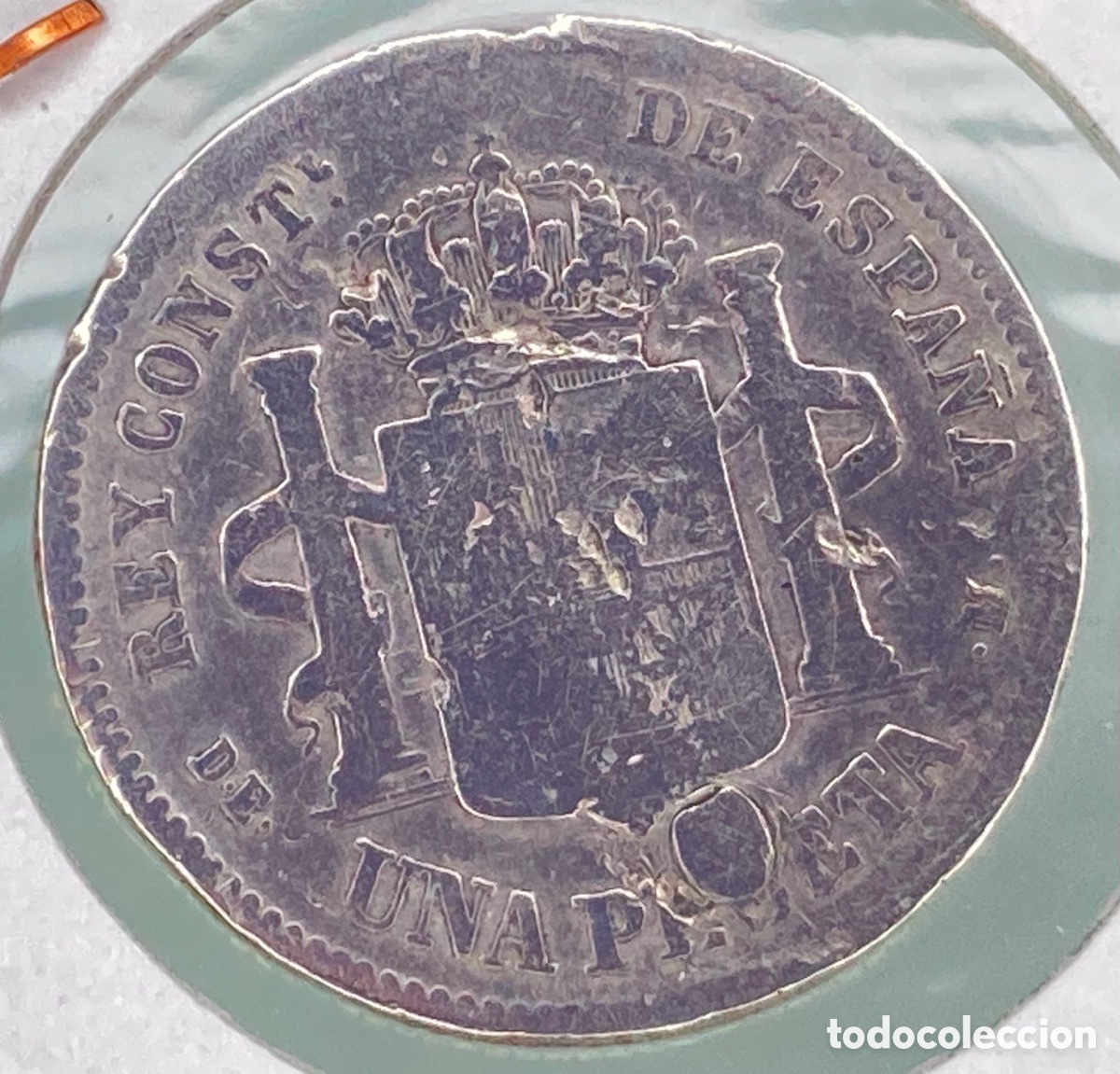 Monedas de Espa&ntilde;a: MONEDA ALFONSO XII 1 PESETA 1876 - Foto 2
