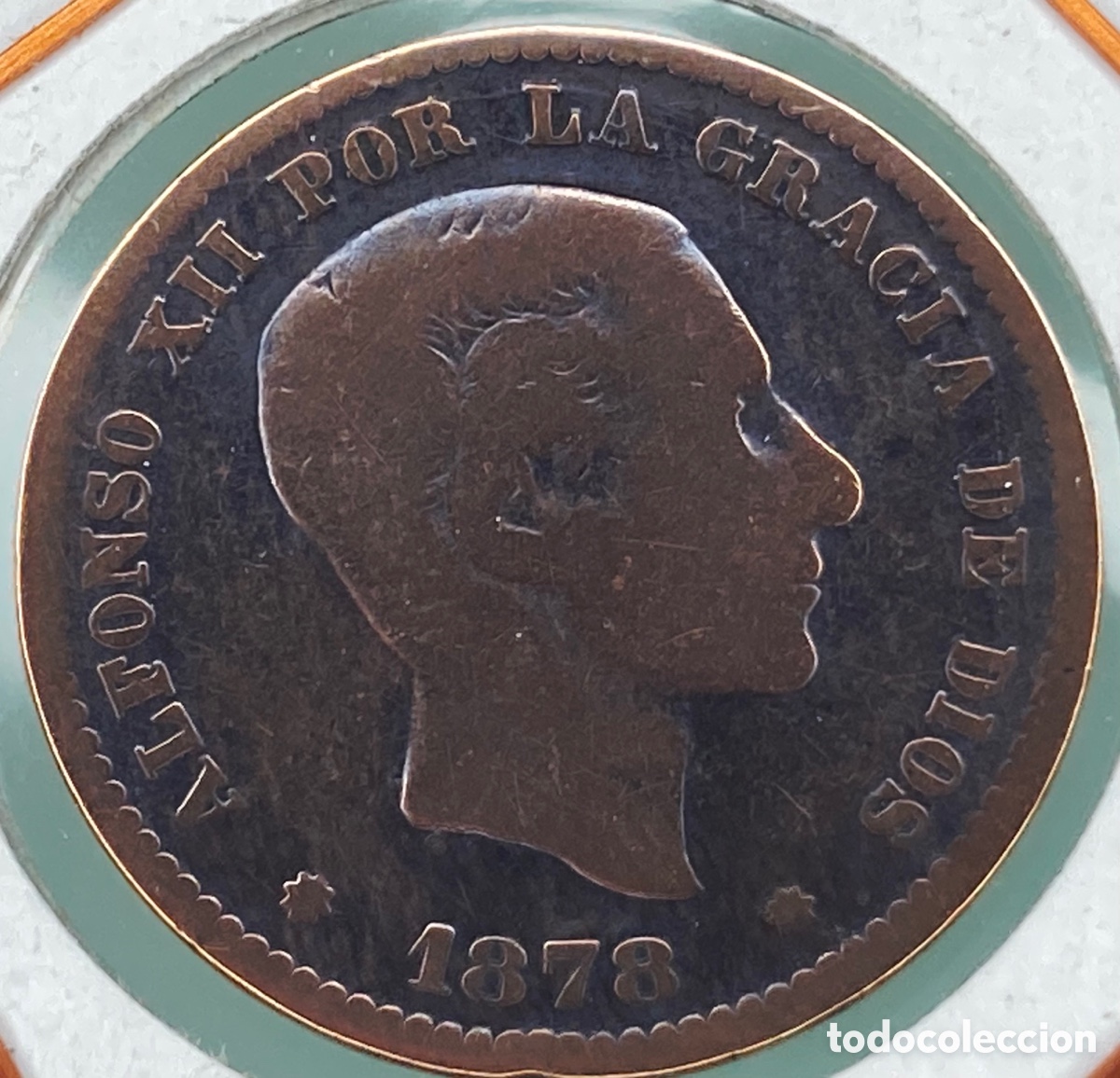 Monedas de Espa&ntilde;a: MONEDA ALFONSO XII 10 CENTIMOS 1877 - Foto 2