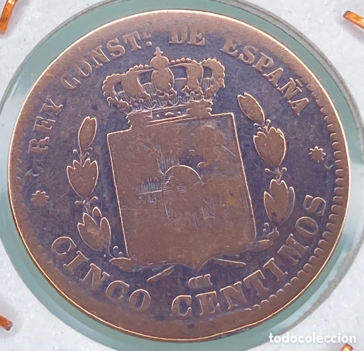 Monedas de Espa&ntilde;a: MONEDA ALFONSO XII 10 CENTIMOS 1877 - Foto 3