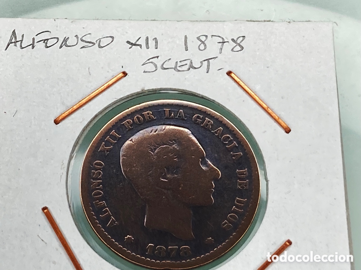 Monedas de Espa&ntilde;a: MONEDA ALFONSO XII 10 CENTIMOS 1877 - Foto 1