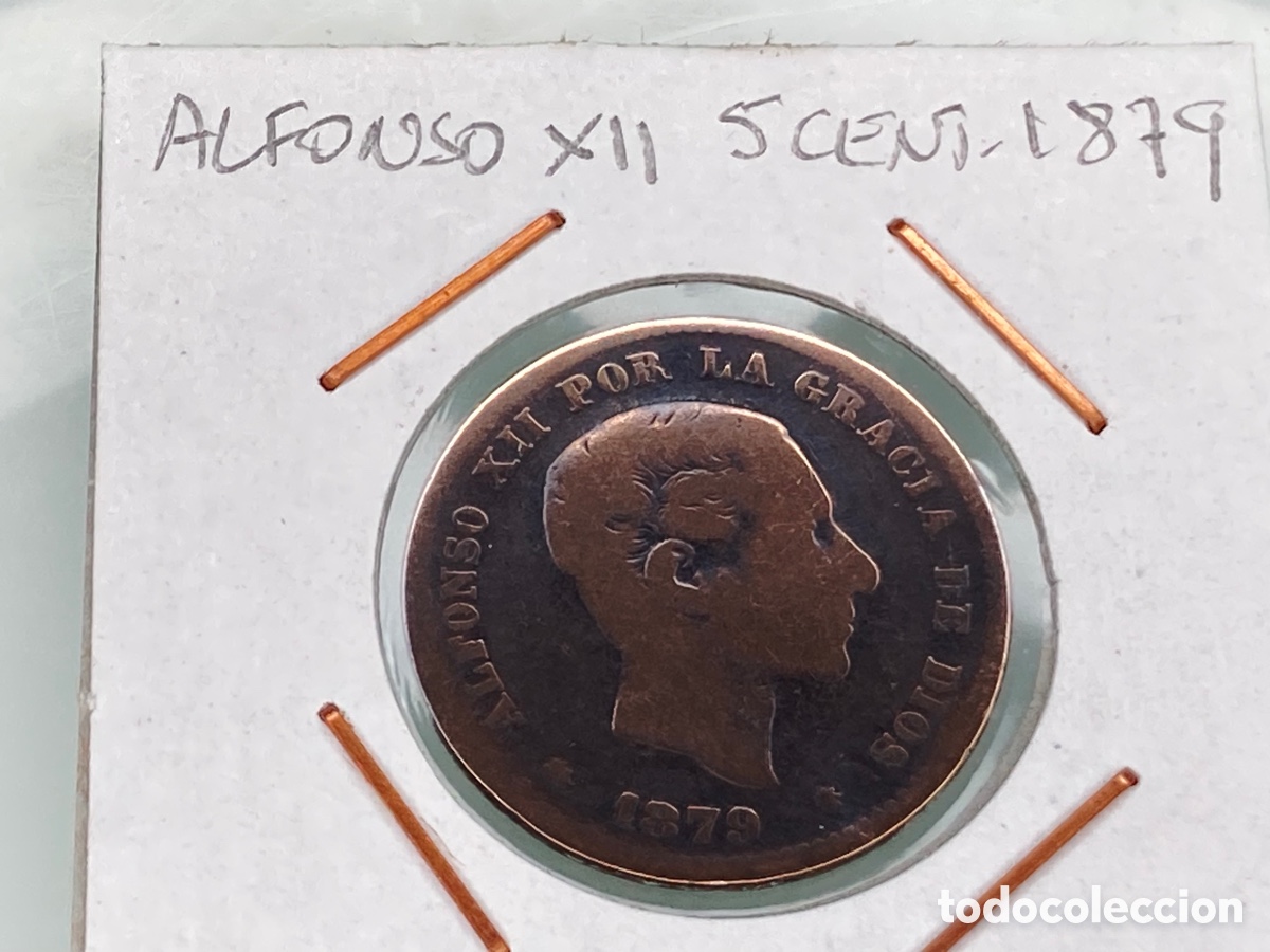 Monedas de Espa&ntilde;a: MONEDA ALFONSO XII 5 CENTIMOS 1879 - Foto 1