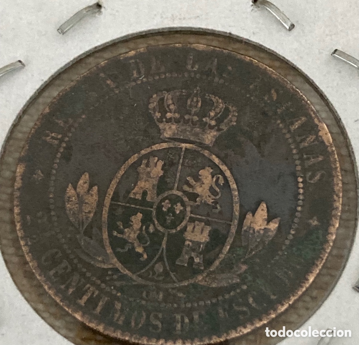 Monedas de Espa&ntilde;a: MONEDA ISABEL II 2 1/2 CENTIMOS DE ESCUDO 1867 - Foto 3