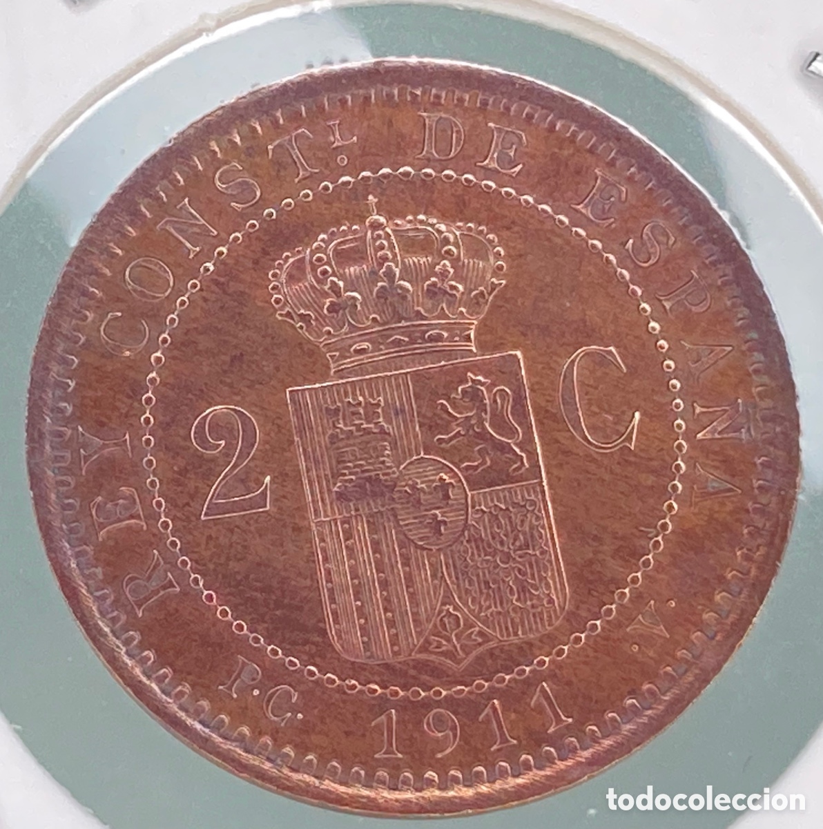 Monedas de Espa&ntilde;a: MONEDA ALFONSO XIII 2 CENTIMOS 1911 - Foto 4