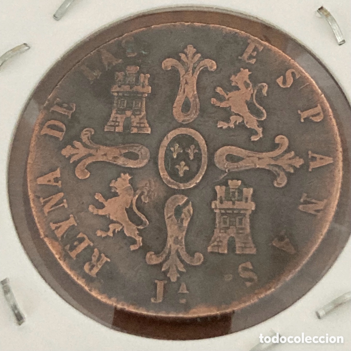 Monedas de Espa&ntilde;a: MONEDA ISABEL II 8 MARAVEDIES 1850 - Foto 3