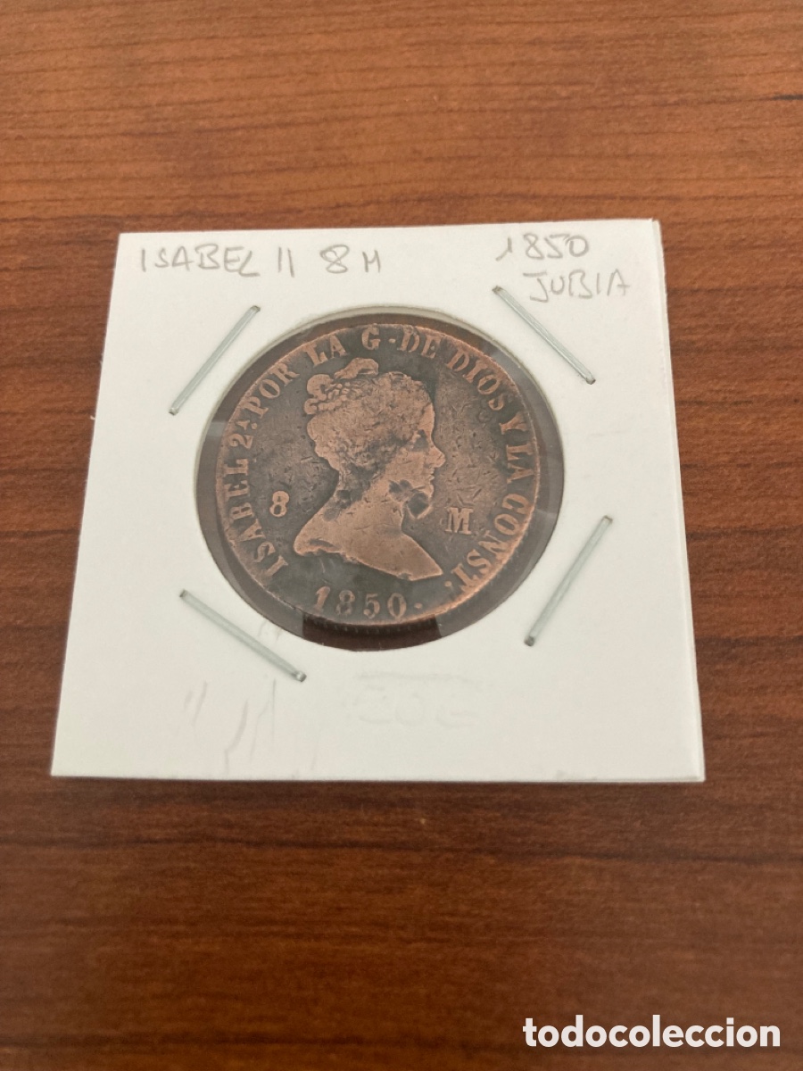 Monedas de Espa&ntilde;a: MONEDA ISABEL II 8 MARAVEDIES 1850 - Foto 1