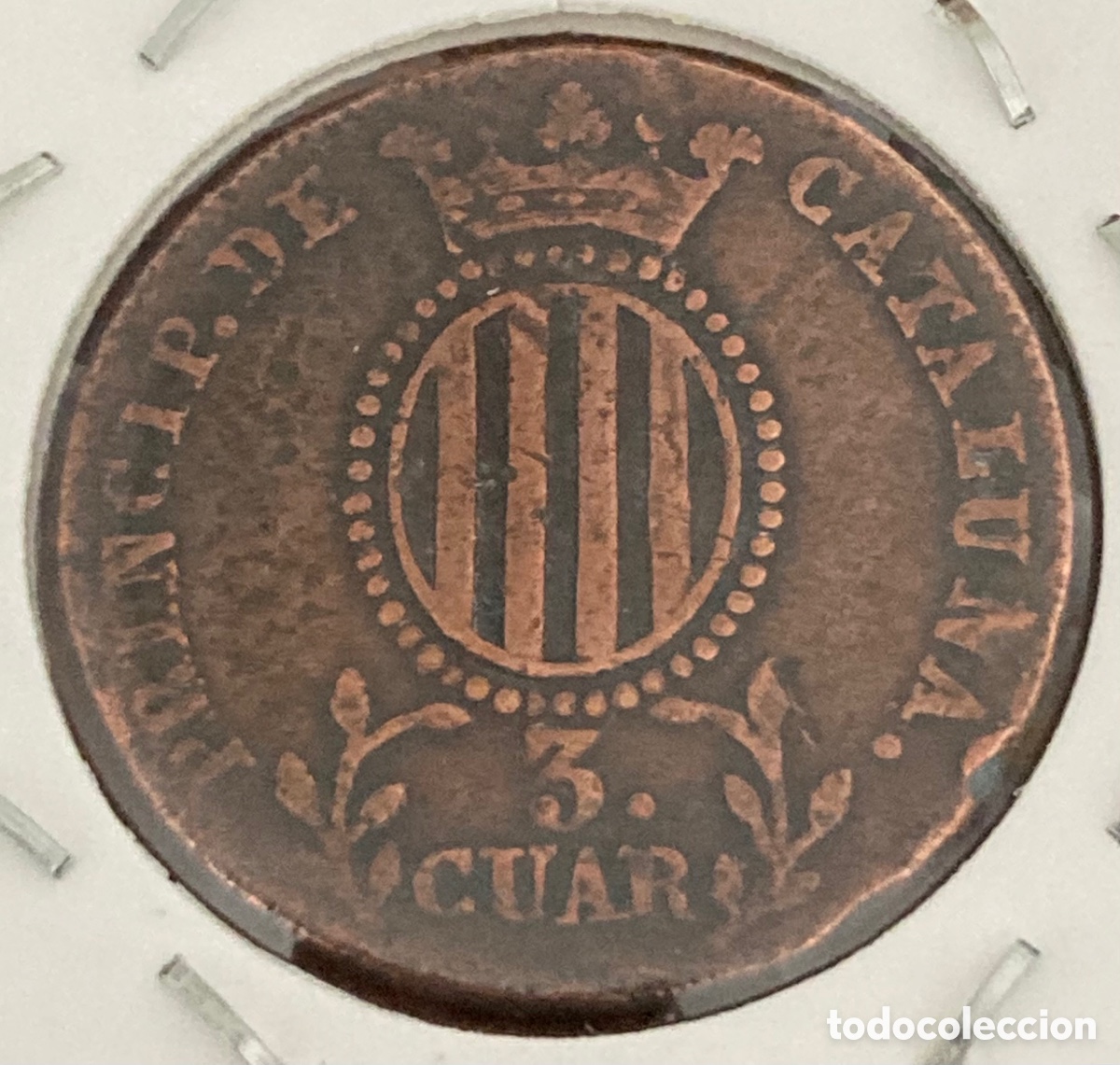 Monedas de Espa&ntilde;a: MONEDA ISABEL II 3 CUARTOS 1838 - Foto 2