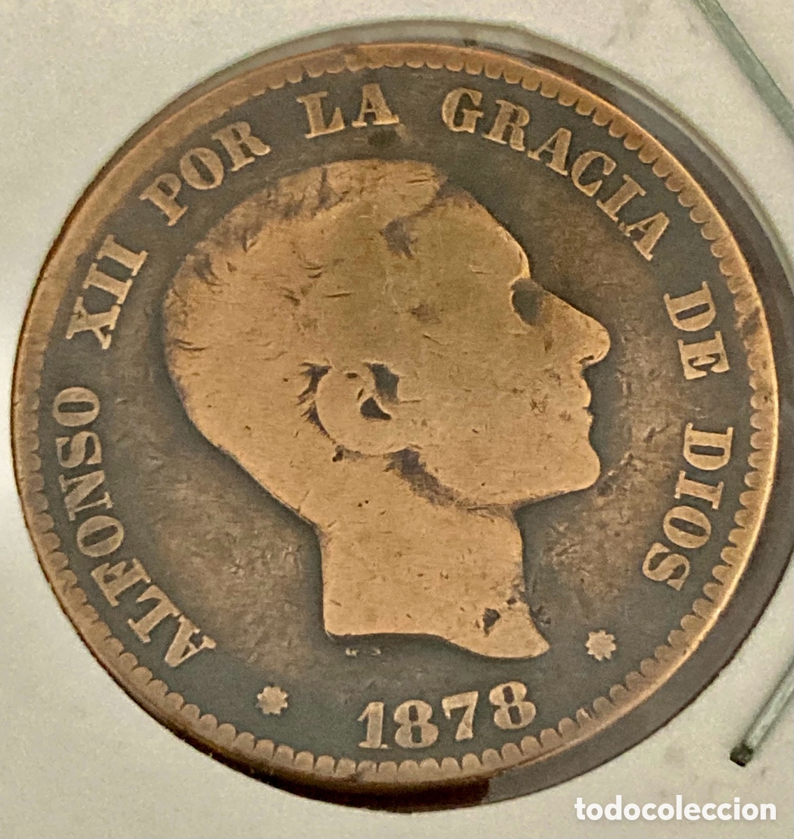 Monedas de Espa&ntilde;a: MONEDA ALFONSO XII 10 CENTIMOS 1878 - Foto 2