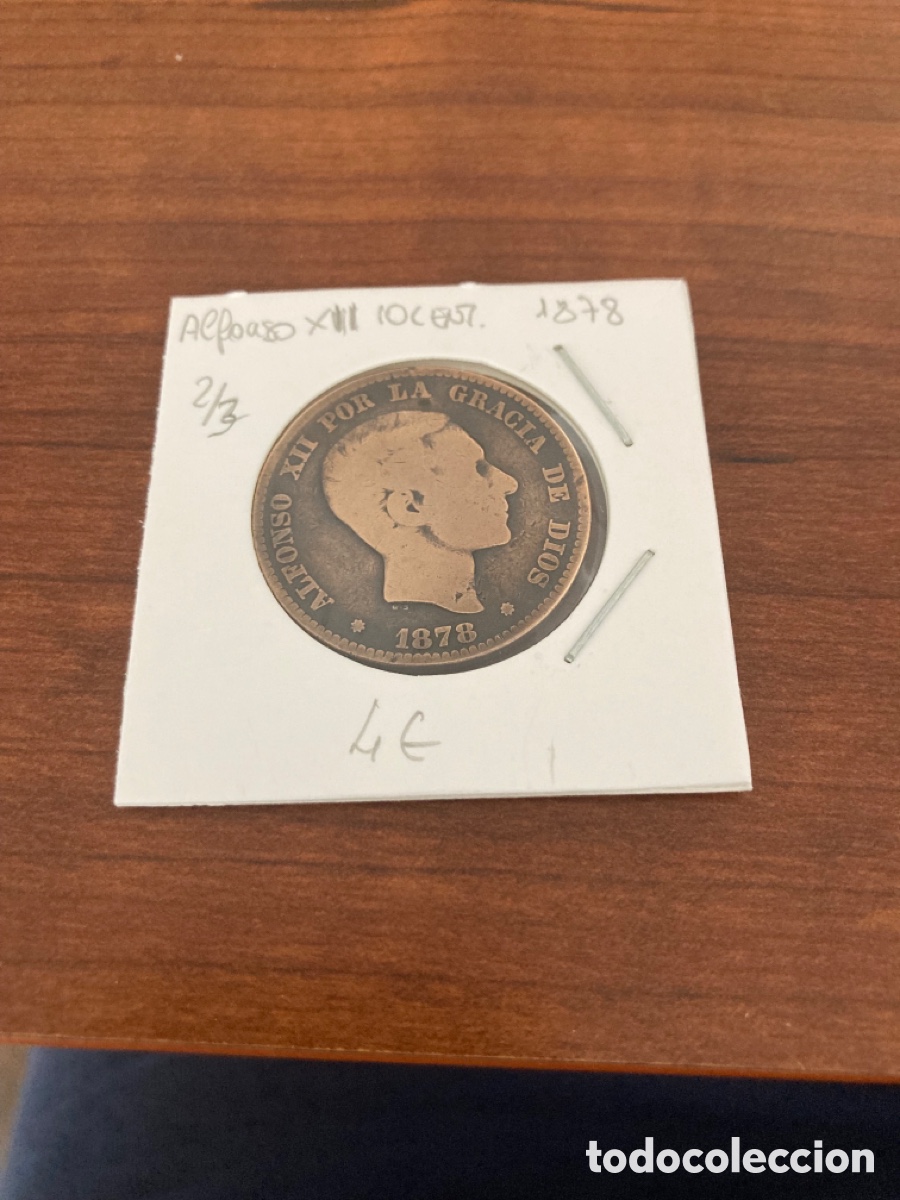 Monedas de Espa&ntilde;a: MONEDA ALFONSO XII 10 CENTIMOS 1878 - Foto 1