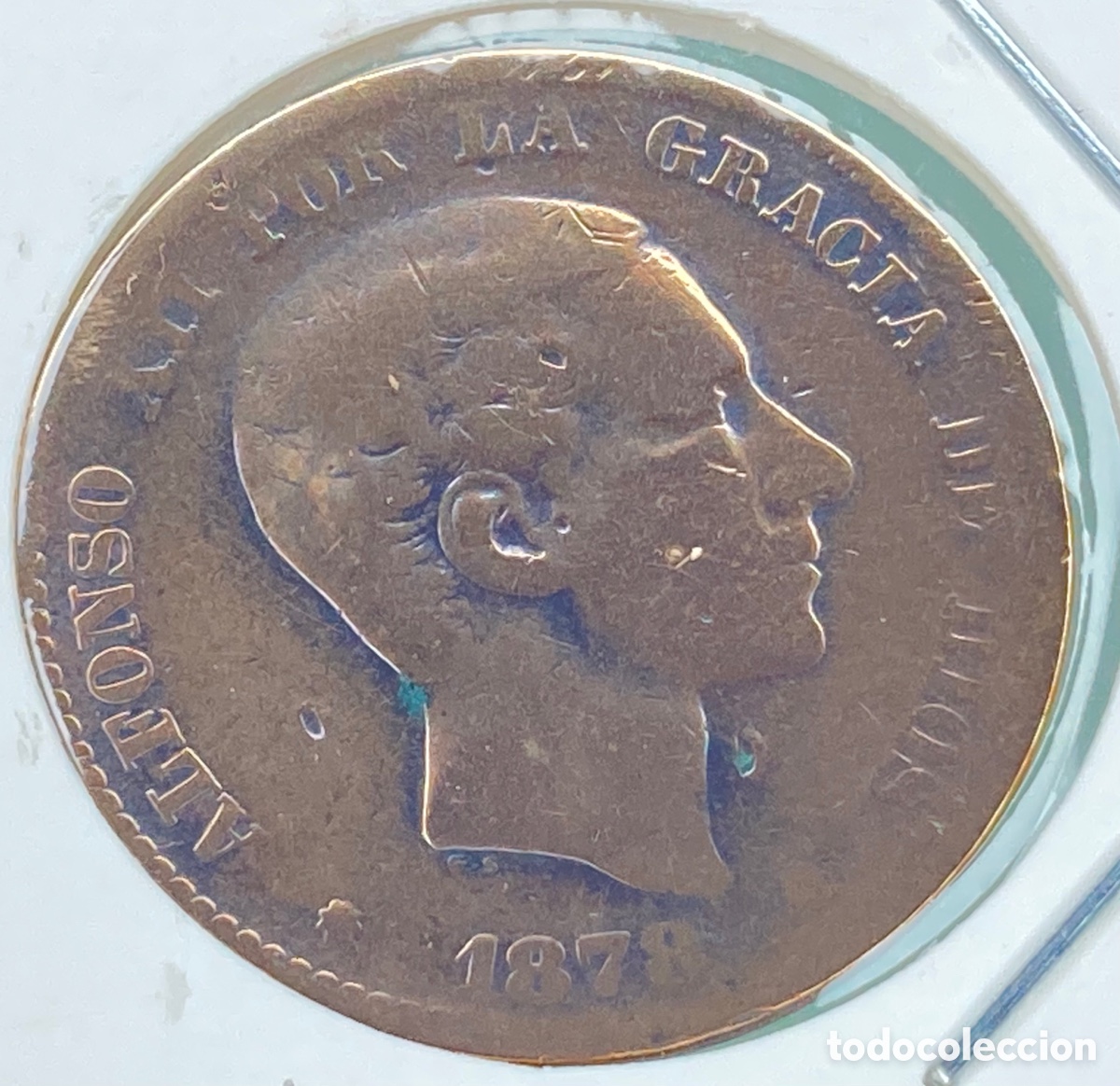 Monedas de Espa&ntilde;a: MONEDA ALFONSO XII DE 10 CENTIMOS DE 1878 - Foto 2