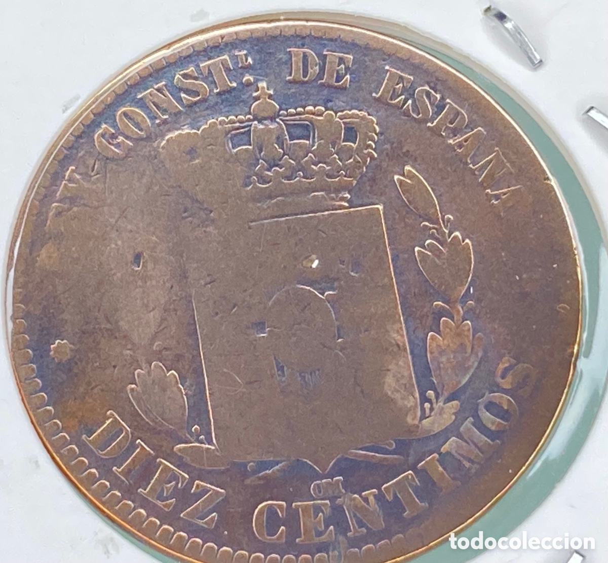 Monedas de Espa&ntilde;a: MONEDA ALFONSO XII DE 10 CENTIMOS DE 1878 - Foto 3