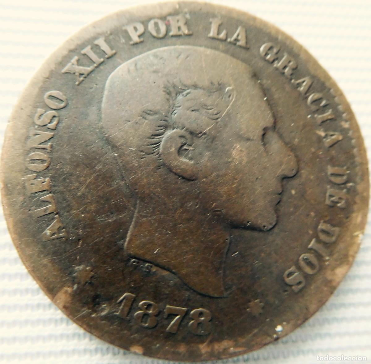 Monedas de Espa&ntilde;a: ALFONSO XII, 5 C&Eacute;NTIMOS DEL A&Ntilde;O 1878. - Foto 1