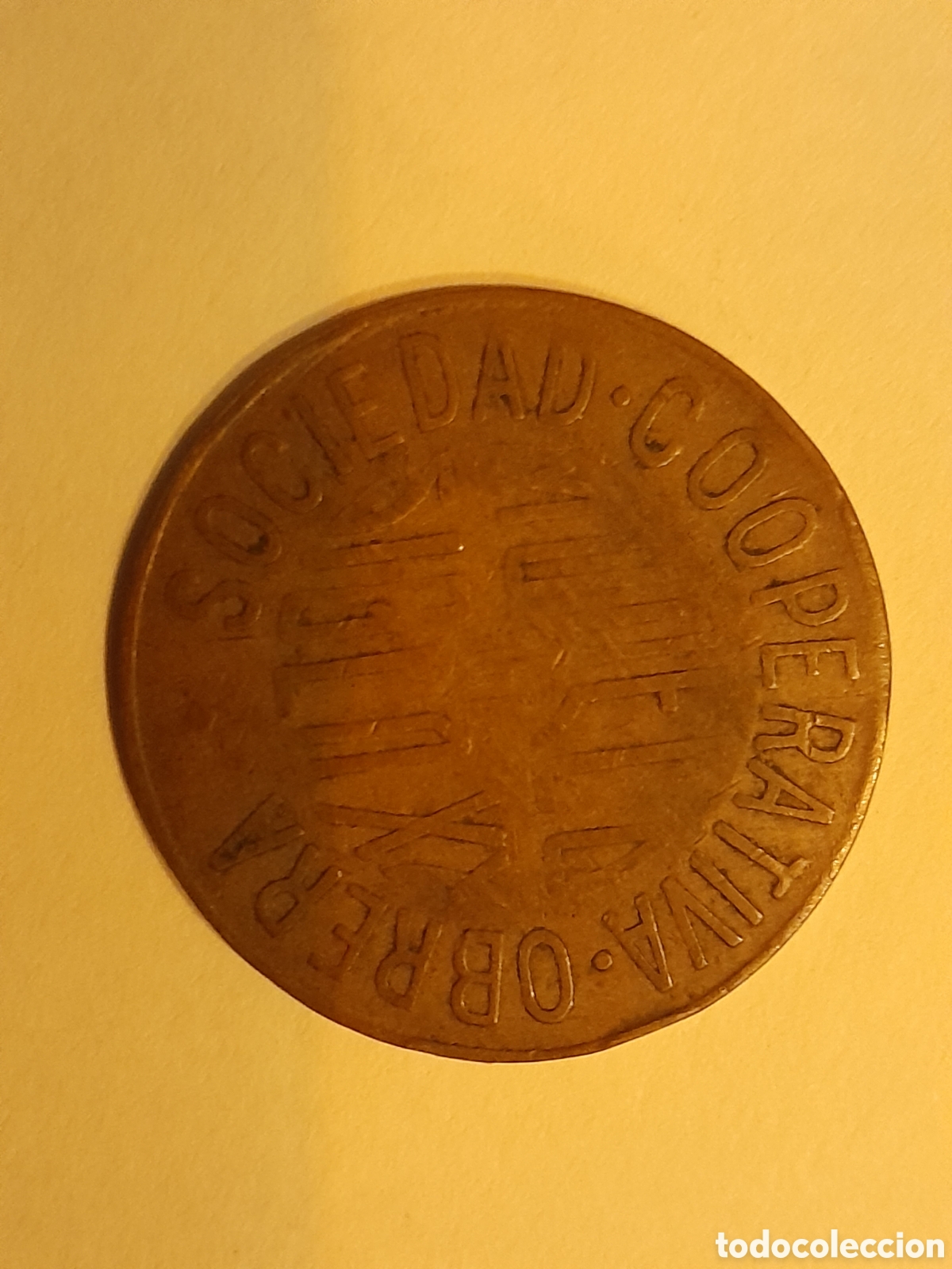 Monedas de Espa&ntilde;a: Cooperativa obrera santa 1kilo de pan - Foto 2