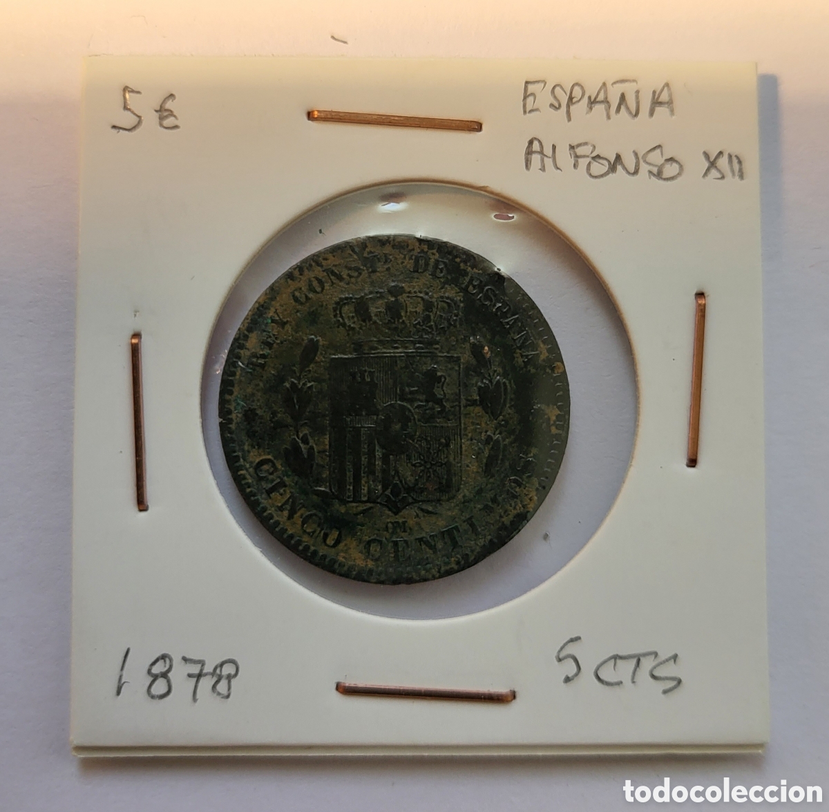 Monedas de Espa&ntilde;a: MONEDA DE ESPA&Ntilde;A. 1878. 5 C&Eacute;NTIMOS. ALFONSO XII - Foto 1