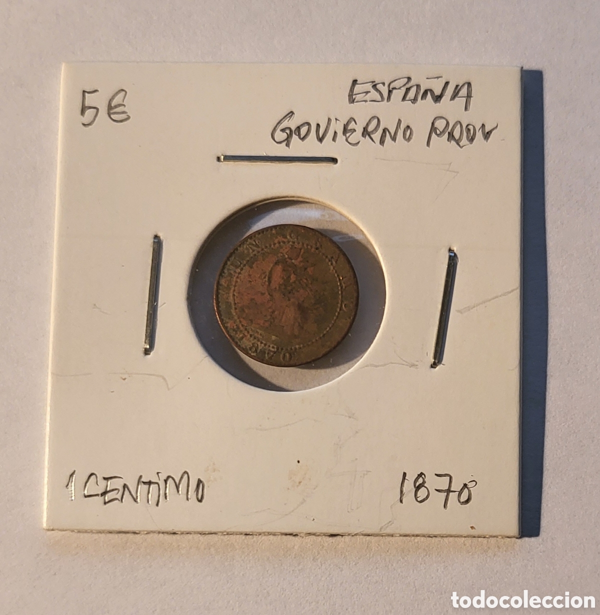 Monedas de Espa&ntilde;a: MONEDA DE ESPA&Ntilde;A 1870. 1 c&eacute;ntimo. Gobierno provisional - Foto 1