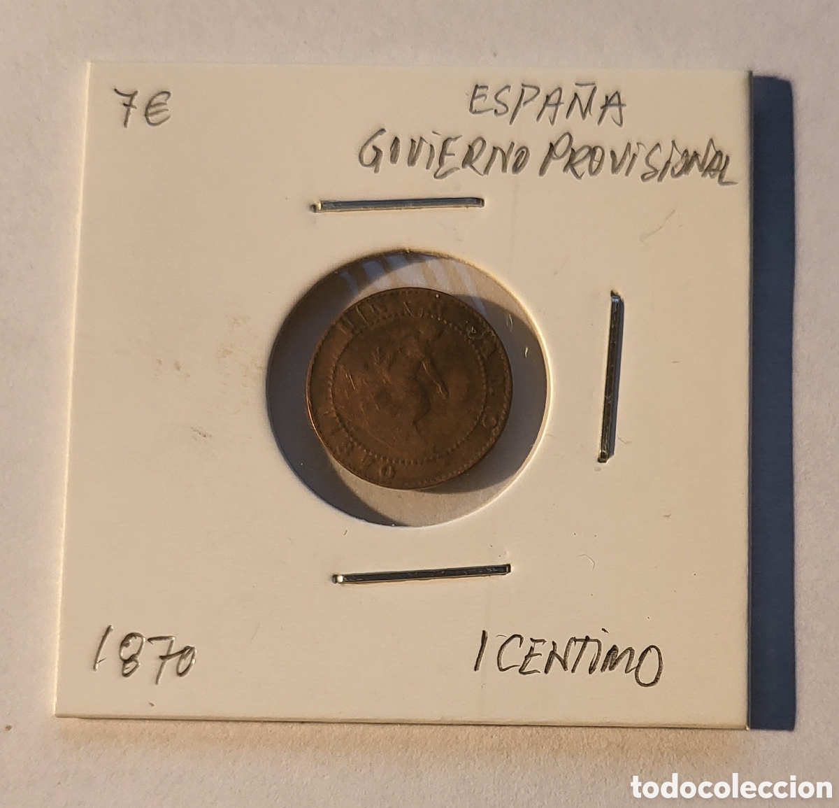 Monedas de Espa&ntilde;a: MONEDA DE ESPA&Ntilde;A 1870. 1 c&eacute;ntimo. Gobierno provisional - Foto 1